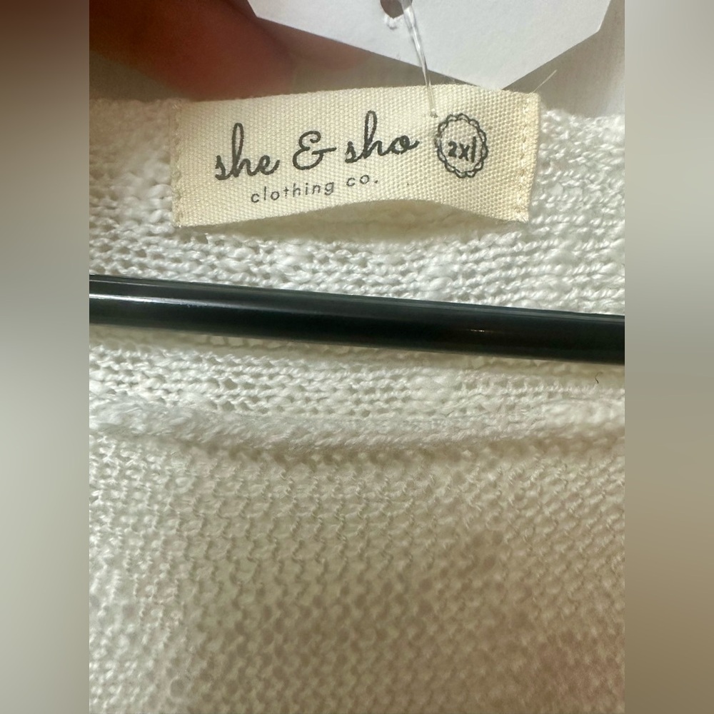 She & Sho Clothing Co. Boutique Striped Multicolor Sweater, 2XL - Picture 4 of 5